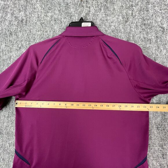 Under Armour Shirt Mens Medium Golf‎ Polo Heatgear Loose Short-Sleeve Purple - Picture 10 of 13